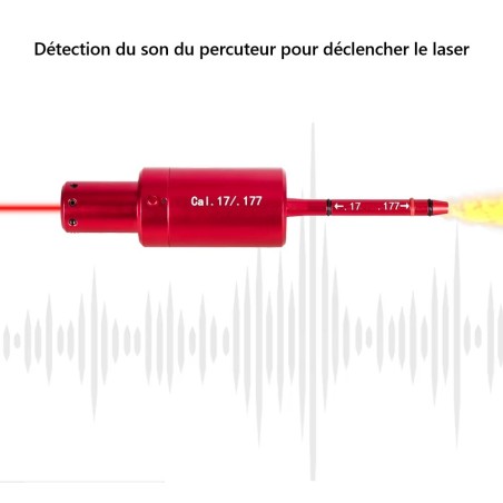 Cible electronique et Cartouche laser de réglage, de manipulation et de tir d'entrainement pour arme 17 HMR / 4,5 mm a plombs