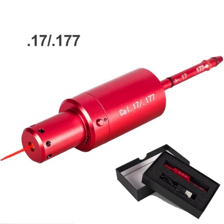 Cible electronique et Cartouche laser de réglage, de manipulation et de tir d'entrainement pour arme 17 HMR / 4,5 mm a plombs