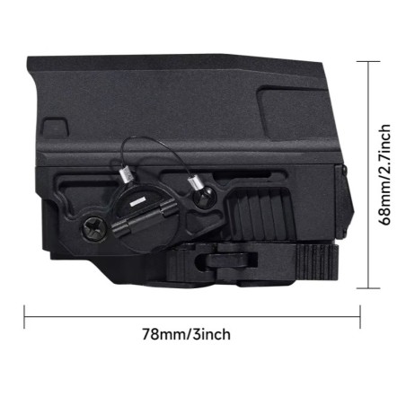 Pack Red Dot holographique et magnifier zoom X5 pour rail picatinny