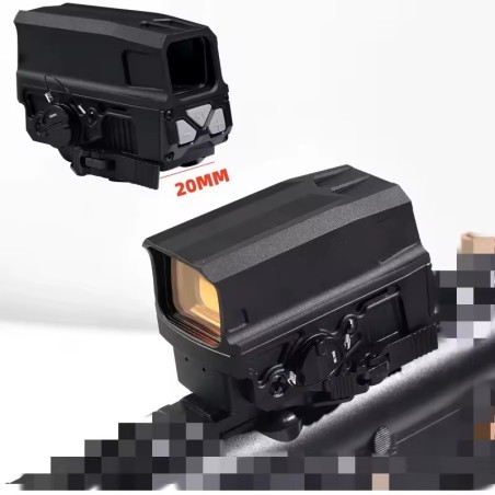 Pack Red Dot holographique et magnifier zoom X5 pour rail picatinny