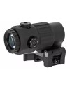 Pack Red Dot holographique et magnifier zoom X5 pour rail picatinny