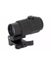 Pack Red Dot holographique et magnifier zoom X5 pour rail picatinny
