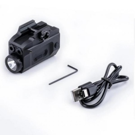 Lampe avec double Laser Bleu et vert LED 800 lumens Flash Strobo pour rail picatinny