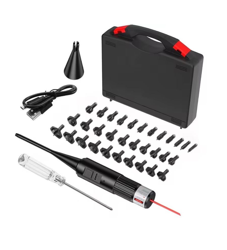 Collimateur de réglage Rouge Professionnel USB en mallette calibre 0.17 jusqu'à calibre 12 GA