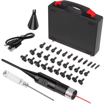 Collimateur de réglage Rouge Professionnel USB en mallette calibre 0.17 jusqu'à calibre 12 GA
