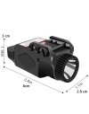 Lampe Laser Vert sur batterie rechargeable 1000 Lumens Strobo