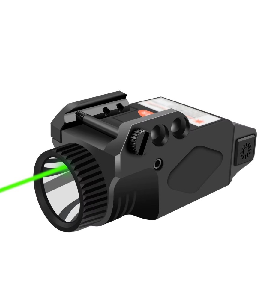 Lampe Laser Vert sur batterie rechargeable 1000 Lumens Strobo