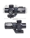Lunette de tir 3x30IR MR PRO réticule lumineux avec monobloc déporté pour rail picatinny
