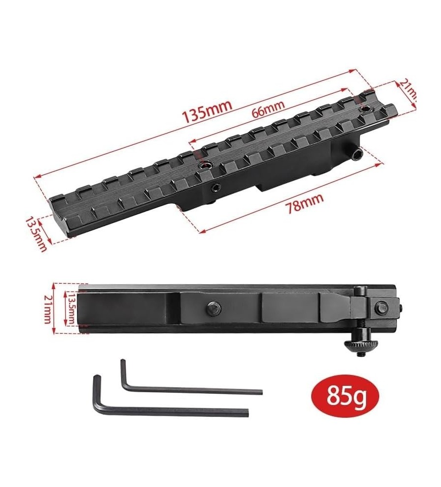 Embase rail picatinny pour Carabine Mauser K98 (0 MOA)