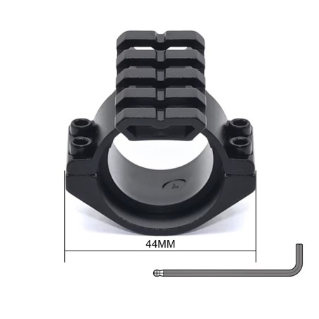 Embase Rail picatinny pour montage sur optique de visée 25,4mm et 30mm