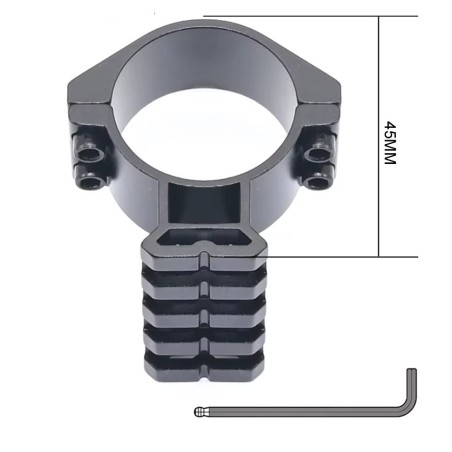 Embase Rail picatinny pour montage sur optique de visée 25,4mm et 30mm