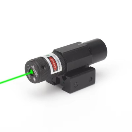 Laser tactique Vert avec fixation rail 11 et 22 mm, pile rechargeable et chargeur