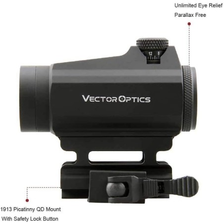 Red Dot  Vector Optics Maverick-II 1x22 Gen II avec attache rapide pour rail picatinny