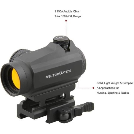 Red Dot  Vector Optics Maverick-II 1x22 Gen II avec attache rapide pour rail picatinny