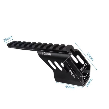 Montage Rail picatinny supérieur en metal pour arme de poing