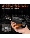 Monoculaire enregistreur de vision nocturne 1080, 12MP, Zoom 5X