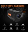 Monoculaire enregistreur de vision nocturne 1080, 12MP, Zoom 5X
