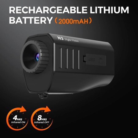 Monoculaire enregistreur de vision nocturne 1080, 12MP, Zoom 5X