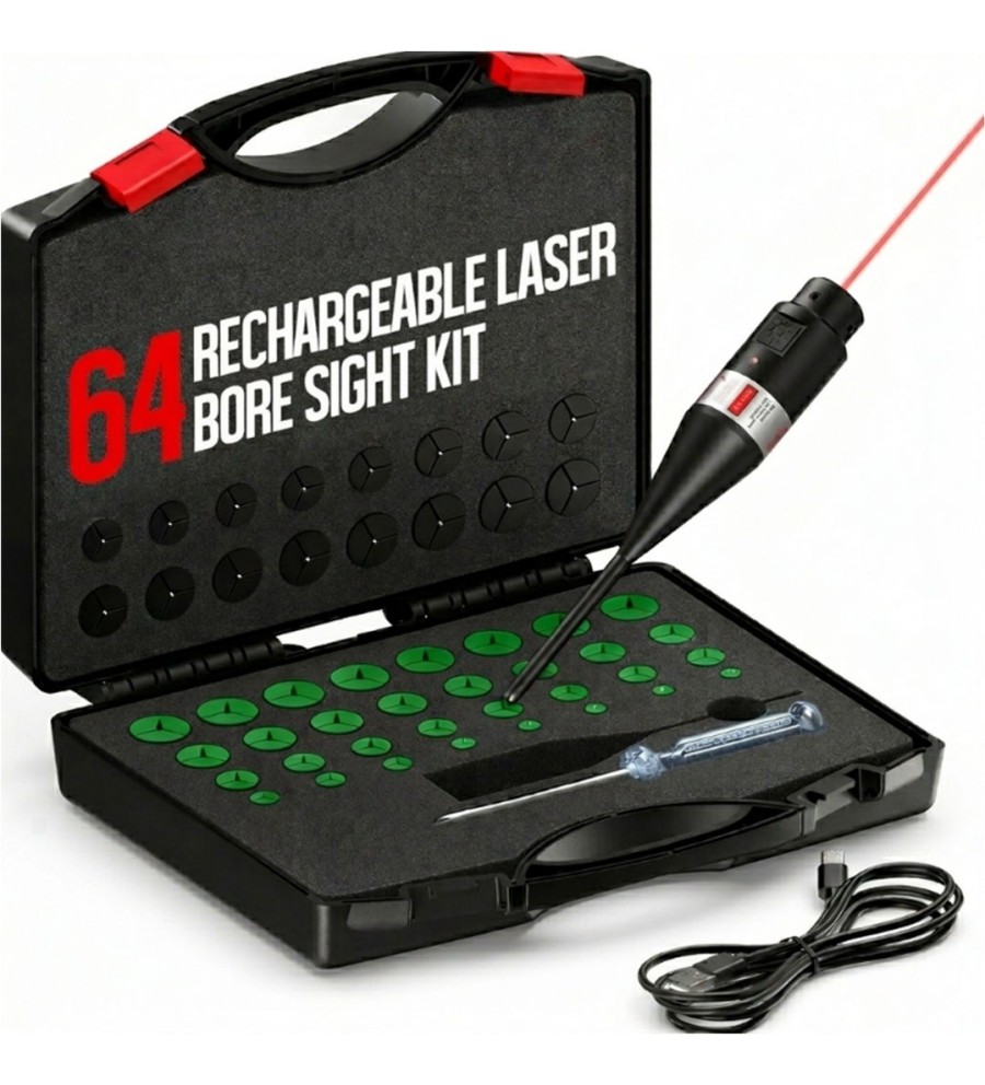 Collimateur de réglage Rouge pour arme de poing USB en mallette calibre 0.17 jusqu'à calibre 12 GA