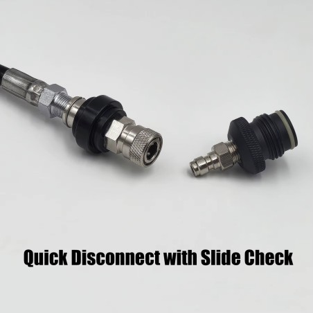 Rallonge HPA 1m3 avec manomètre, Quick connect, Vis on/off et joint de rechange
