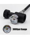Rallonge HPA 1m3 avec manomètre, Quick connect, Vis on/off et joint de rechange