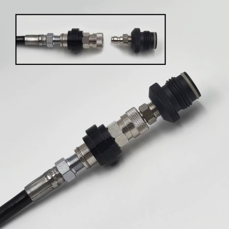 Rallonge HPA 1m3 avec manomètre, Quick connect, Vis on/off et joint de rechange