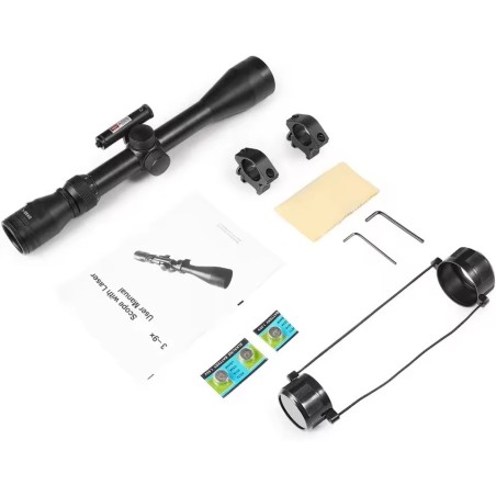 Lunette de tir 3-9x40 EG avec laser rouge colliers 11 ou 22 mm