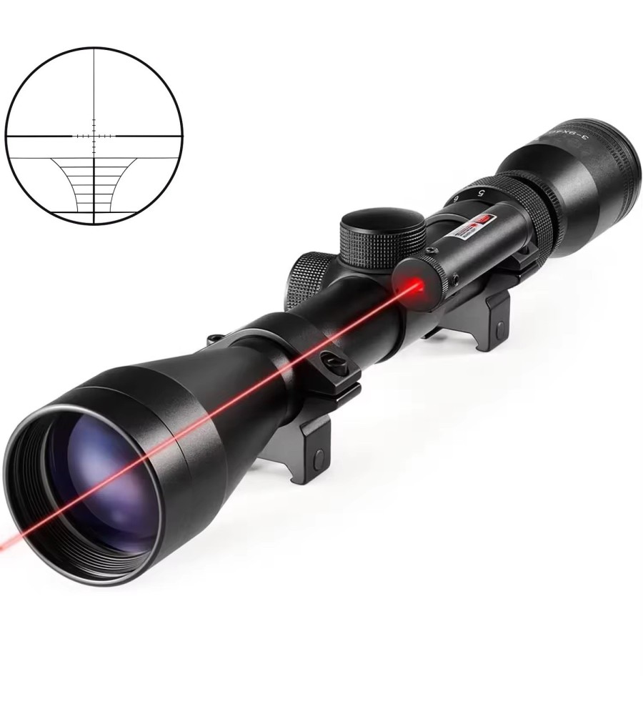 Lunette de tir 3-9x40 EG avec laser rouge colliers 11 ou 22 mm