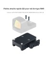 Montage rail picatinny attache rapide QD pour red dot RMR Holosun