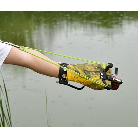 Pack Fronde de chasse / lance pierre F3X Luxe avec laser, moulinet et protection