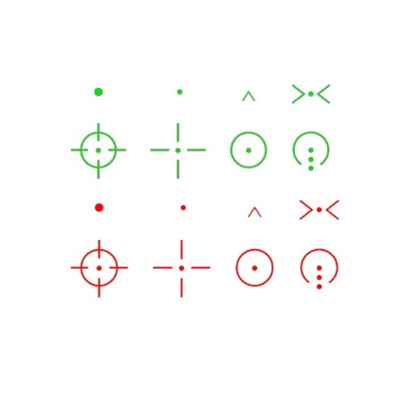 Red Dot Reflex tous calibres viseur point rouge et vert pour rail picatinny avec attache rapide