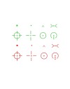 Red Dot Reflex tous calibres viseur point rouge et vert pour rail picatinny avec attache rapide