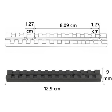 Embase rail picatinny pour Carabine Browning BAR, BLR, Maral