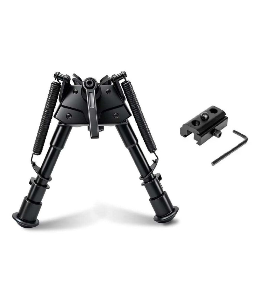 Bipied pivotant Métal pour rail picatinny et grenadière avec adaptateur pour rail picatinny
