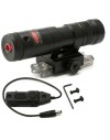 Laser rouge tactique avec switch pour montage sur rail picatinny weaver (pile + chargeur)