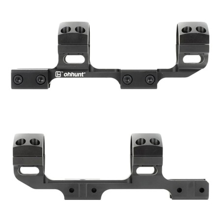 Monobloc déporté pour rail 11 mm et diamètre de tube de 25.4 (1") et 30 mm avec niveau à bulle
