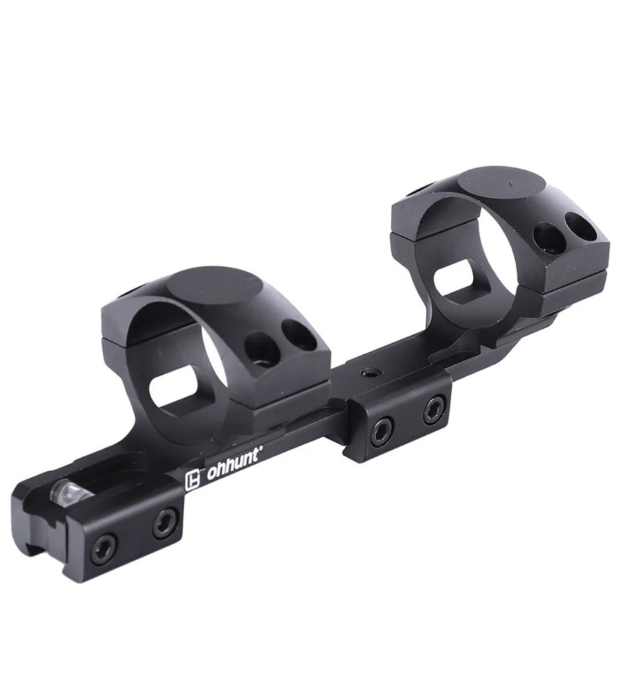 Monobloc déporté pour rail 11 mm et diamètre de tube de 25.4 (1") et 30 mm avec niveau à bulle