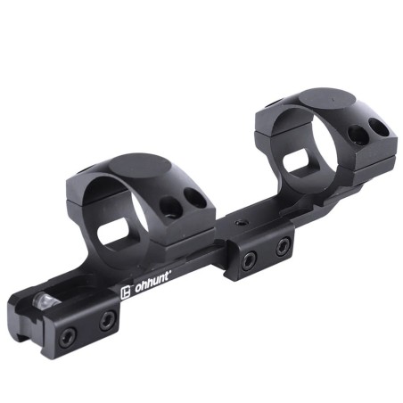 Monobloc déporté pour rail 11 mm et diamètre de tube de 25.4 (1") et 30 mm avec niveau à bulle