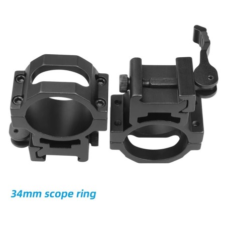 Colliers de fixation haut avec attache rapide pour lunette de tir rail 22 mm diamètre 34 mm