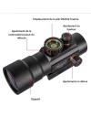 Red dot Diana avec zoom 3X44 point rouge et vert pour rail de 11 et 22 mm