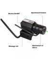 Laser tactique Vert avec fixation rail 11 et 22 mm, pile rechargeable et chargeur