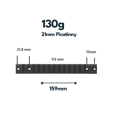Embase rail picatinny 20 MOA en acier pour Carabine Remignton 700 Long Action
