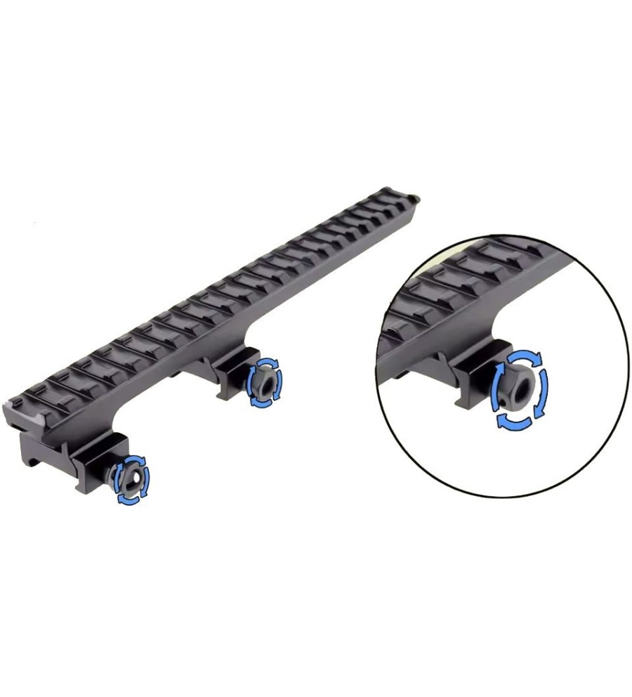 Réhausse de rail picatinny (2.5 cm) avec extension (22.5cm)