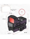 Red Dot Reflex tous calibres viseur point rouge pour rail picatinny avec attache rapide