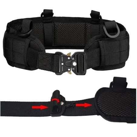 Ceinture en nylon 120 cm et SurCeinture confort tactique attache molle en cordura