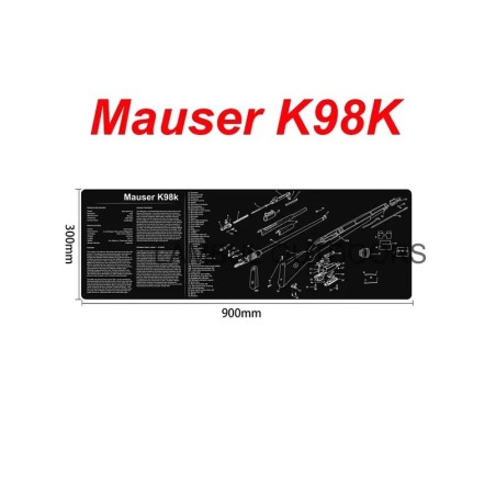 Tapis de démontage et nettoyage Mauser K98 K 90 x 30 cm