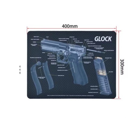 Tapis de démontage et nettoyage Glock en 3D: 40 x 30 cm