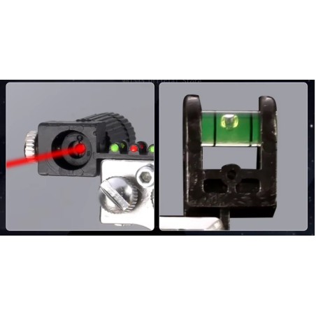 Pack Fronde de chasse / lance pierre noir avec laser, cibles, elastiques et billes en metal