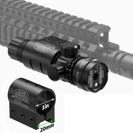 Laser Vert Ultra puissant pour rail picatinny ou fixation lunette avec switch déporté