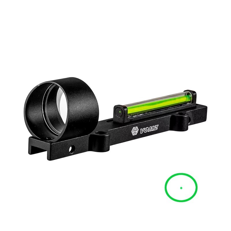 Red Dot en fibre optique vert pour fusil de chasse à bande ventilée